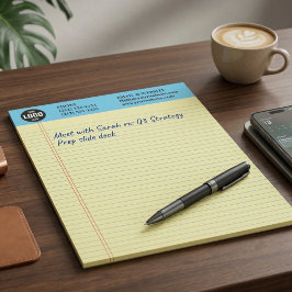 Professional Custom Business Logo Yellow Notepad Notizblock