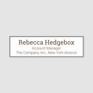 Professional Custom Employee Tittle Company Namensschild