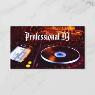 Professional Deejay  Visitenkarte