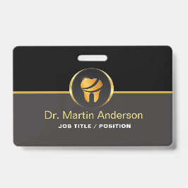 Professional Dental Clinic Gold Tooth Logo Ausweis