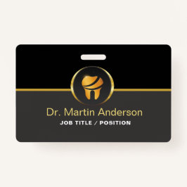  Professional Dental Clinic Gold Tooth Logo Ausweis