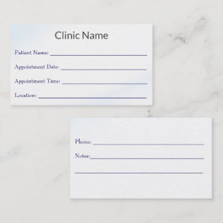 Professional Doctor Appointment Reminder Card Terminkarte