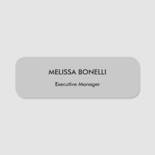 Professional elegant grey plain minimalist modern namensschild