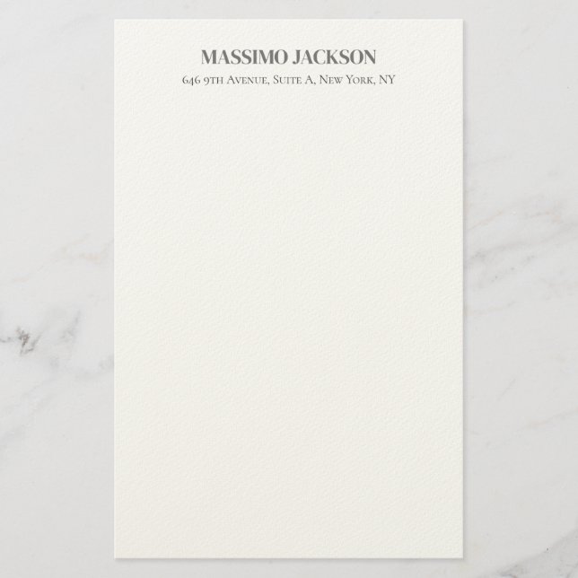 Professional elegant modern minimalist add name briefpapier (Vorderseite)