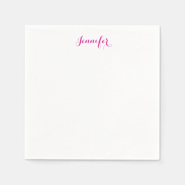 Professional elegant modern minimalist plain name serviette (Vorderseite)