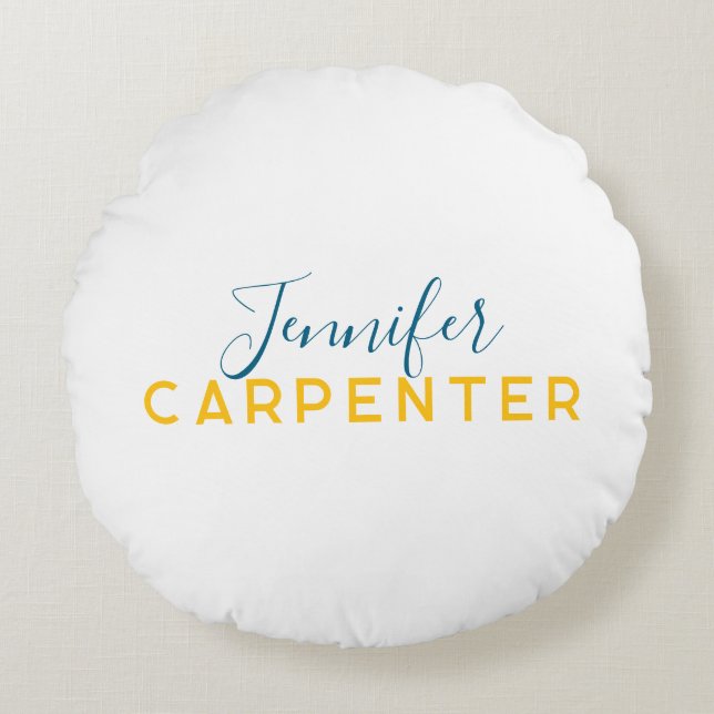 Professional elegant modern minimalist plain rundes kissen (Vorderseite)