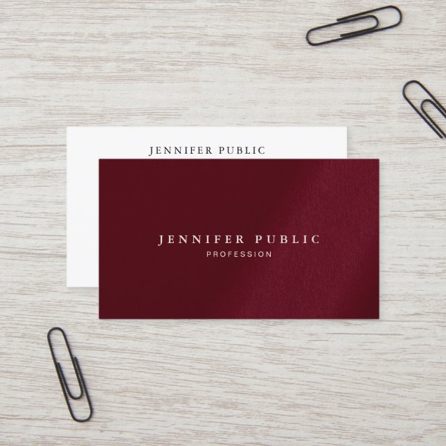 Professional Elegant Template Minimalist Luxury Visitenkarte (Vorderseite/Rückseite Beispiel)