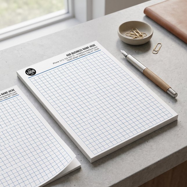Professional Engineering Grid Custom Company Logo  Notizblock (Professional Engineering Grid Custom Company Logo Graph Paper)