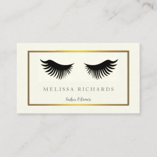 Professional Eyelashes Makeup Artist Black Busines Visitenkarte