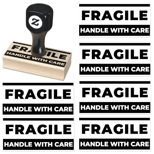 Professional Fragile Marker | Handle with care  Gummistempel (fragile stamp)
