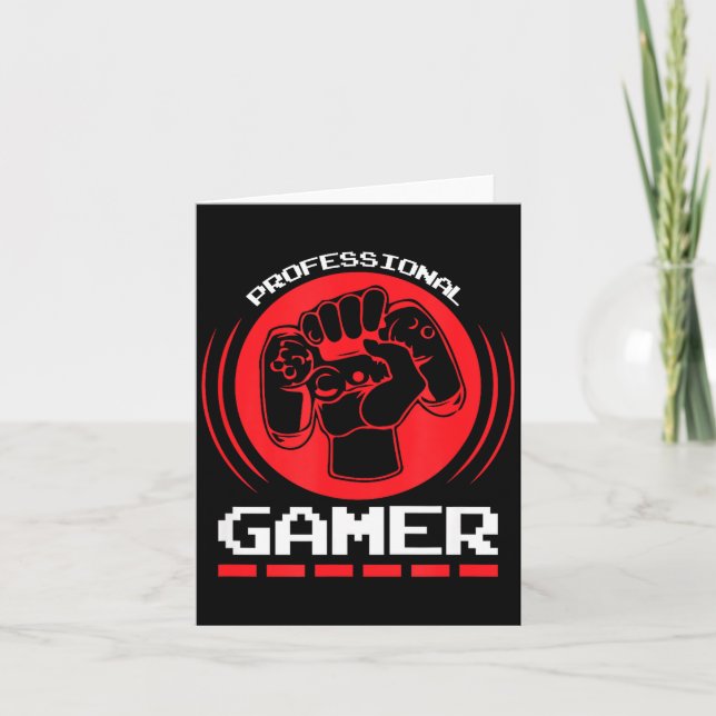 Professional Gamer Funny Gaming Quotes Gift For Pl Karte (Vorderseite)