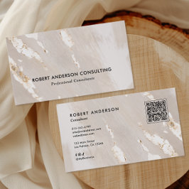 Professional Gold Foil QR Code & Social Media Visitenkarte
