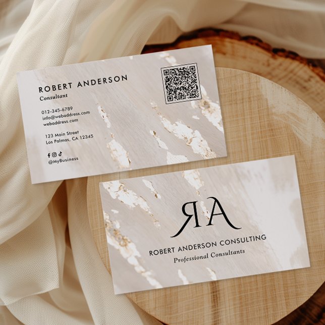 Professional Gold Foil QR Code & Social Media Visitenkarte (Von Creator hochgeladen)
