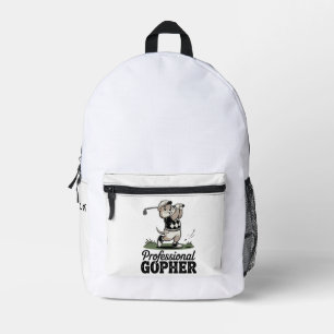 Professional Gopher - Golfschlägerabdeckung Bedruckter Rucksack
