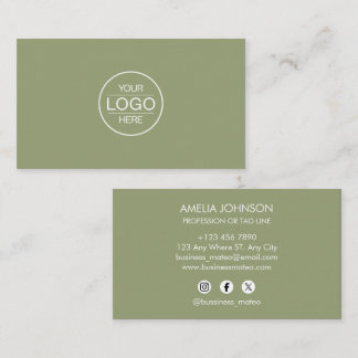 Professional Green Add your Logo Visitenkarte
