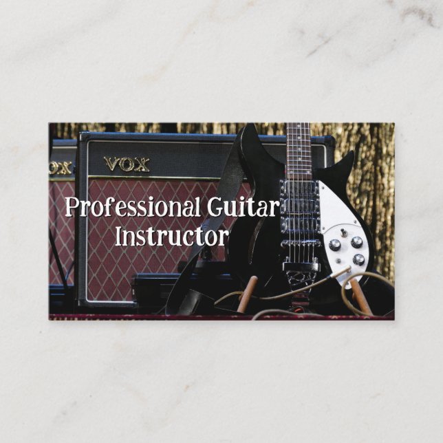 Professional Guitar Instructor Visitenkarte (Vorderseite)