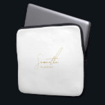 Professional Handwritten Gold Script Typography Laptopschutzhülle<br><div class="desc">Protect your device in style with the Professional Handwritten Gold Script Typography Laptop Sleeve. Featuring an elegant handwritten-style gold script paired with clean, modern typography, this sleeve adds a sophisticated and personalized touch to your everyday tech essentials. Designed for both function and fashion, it keeps your laptop secure from scratches...</div>