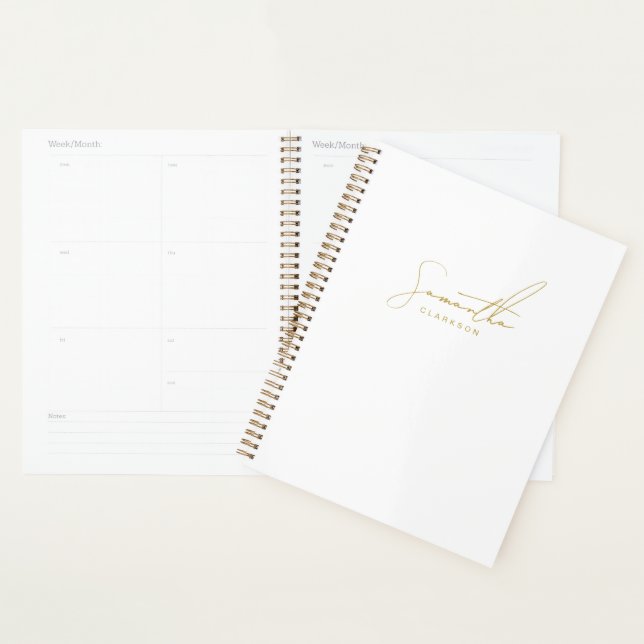 Professional Handwritten Gold Script Typography Planer (Anzeige)