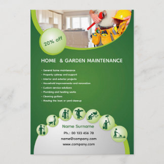 Professional handyman flyer template einladung