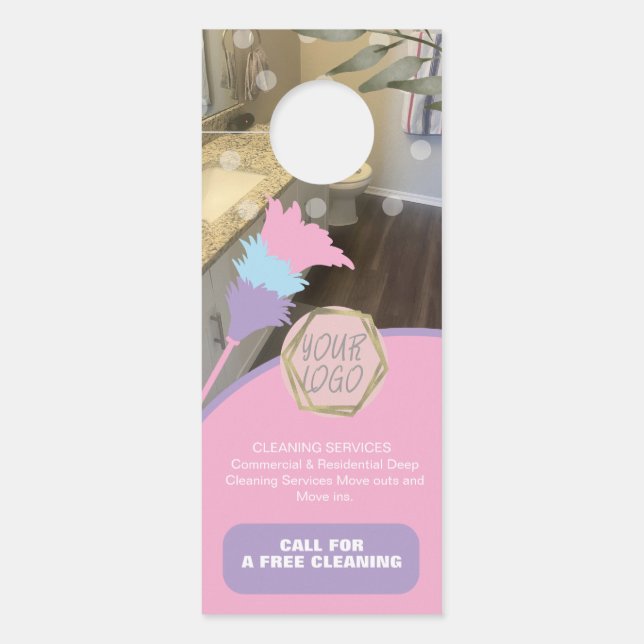 Professional Home Cleaning Services Logo Türanhänger (Vorderseite)