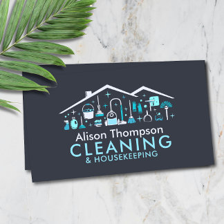 Professional House Cleaning Services Business Card Visitenkarte