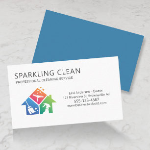 Professional House Cleaning Supplies Clean Service Visitenkarte