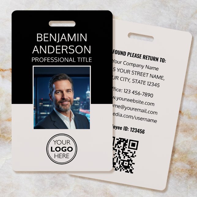 Professional ID Photo Logo Employee Off-White Ausweis (Von Creator hochgeladen)