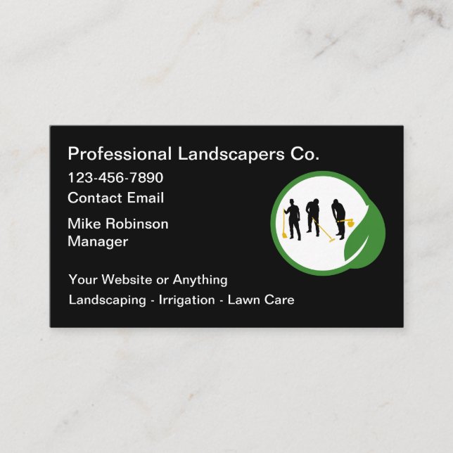 Professional Landscaper Business Cards Visitenkarte (Vorderseite)