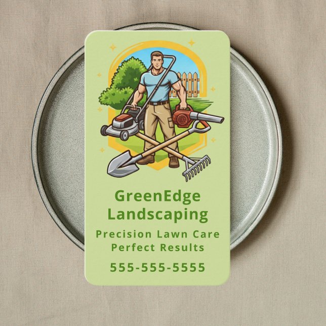 Professional Lawn Care Landscaping Groundskeeping Visitenkarte (Von Creator hochgeladen)
