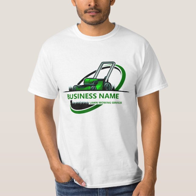 Professional Lawn Mowing Landscaping Custom Logo T-Shirt (Vorderseite)