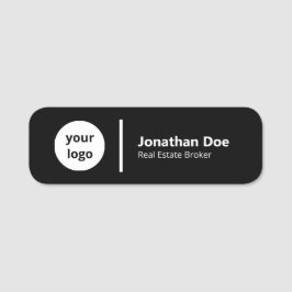 Professional Luxury Black Real Estate Agent Namensschild