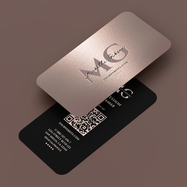 Professional Marketing Faux Copper Bronze Rosegold Visitenkarte (Professional Marketing Faux Copper Bronze Rosegold Business Card
)