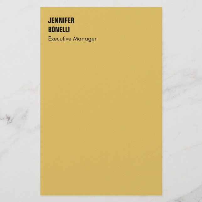 Professional minimalist modern gold color briefpapier (Vorderseite)