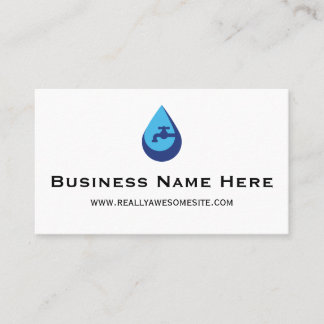 Professional Minimalist Plumber Business Card Visitenkarte