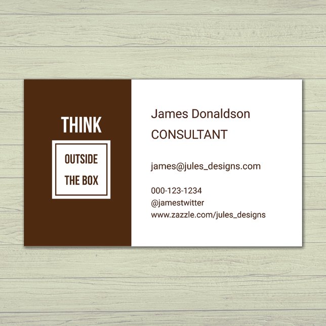 Professional modern consultant chestnut brown visitenkarte (Von Creator hochgeladen)