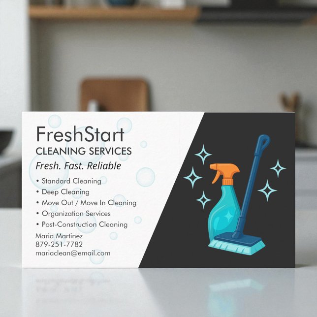 Professional Modern Luxury Cleaning Visitenkarte (Von Creator hochgeladen)