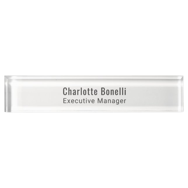 Professional Modern Minimalist Plain  Namensplakette (Vorderseite)