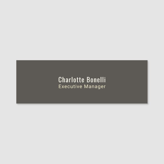 Professional Modern Minimalist Plain  Namensschild (Vorderseite)