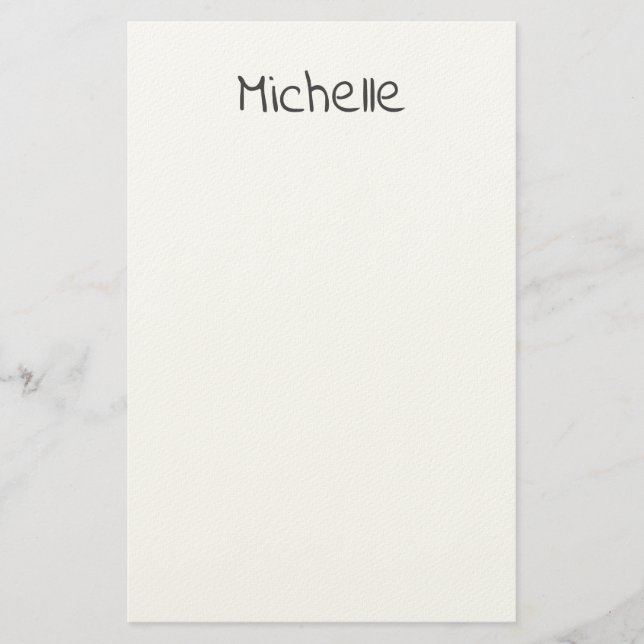 Professional Modern Minimalist Plain Own Name Briefpapier (Vorderseite)