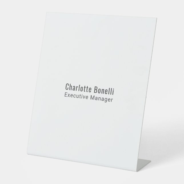 Professional Modern Minimalist Plain  Sockelschild (Vorderseite)