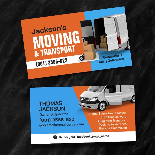 Professional Moving Services - Relocation Visitenkarte (Von Creator hochgeladen)