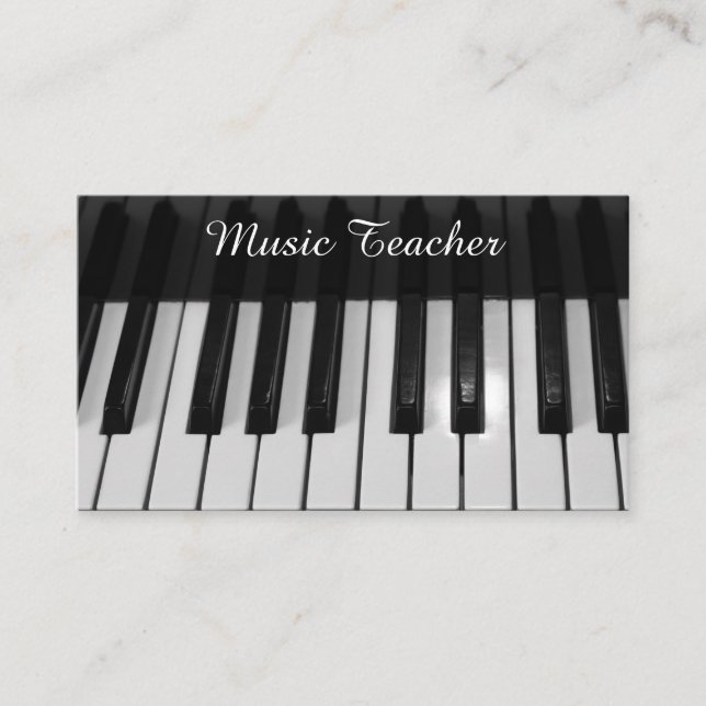 Professional Music Teacher Visitenkarte (Vorderseite)