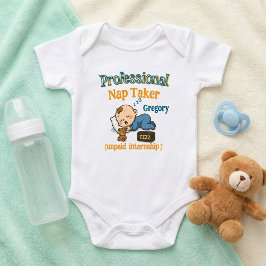 Professional Nap Taker: Funny & Cute Personalized Baby Strampler