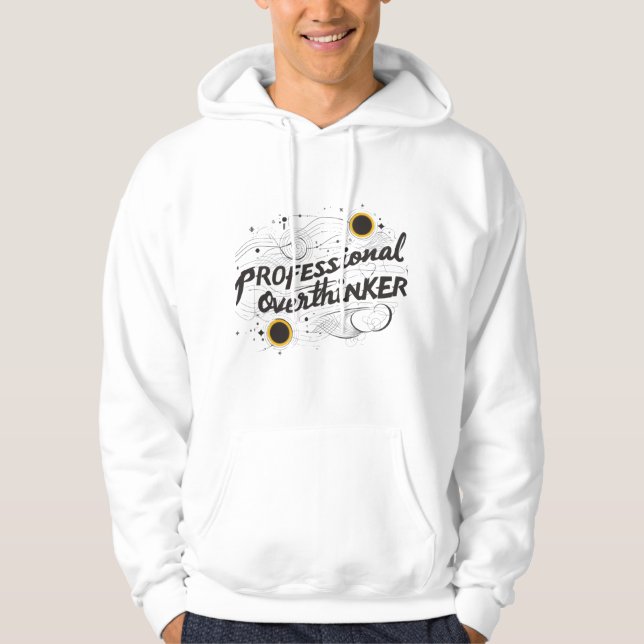 Professional Overthinker – Adult Pullover Hoodie (Vorderseite)