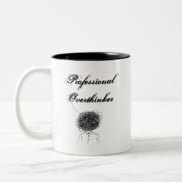 Professional Overthinker Two-Tone Coffee Mug  Zweifarbige Tasse