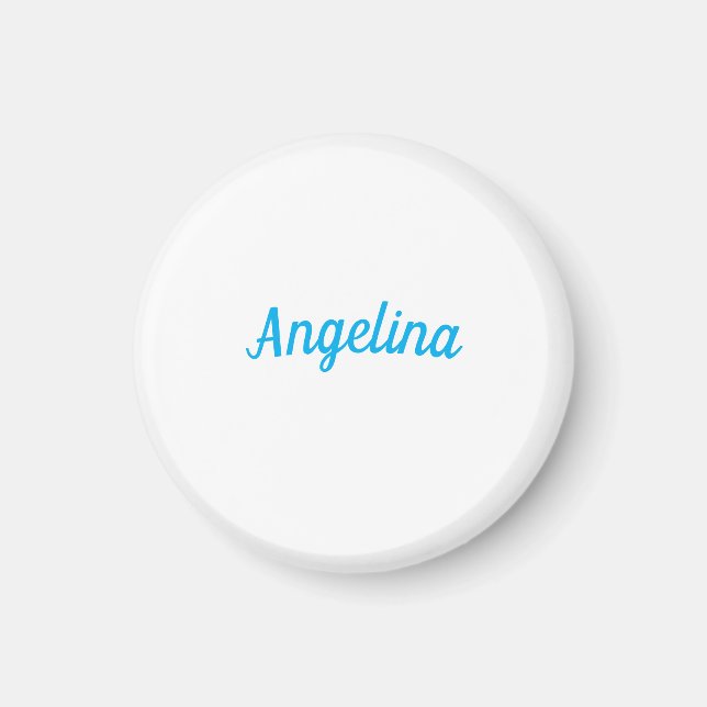 Professional Plain Modern Elegant Blue Your Name Magnet (Vorne)