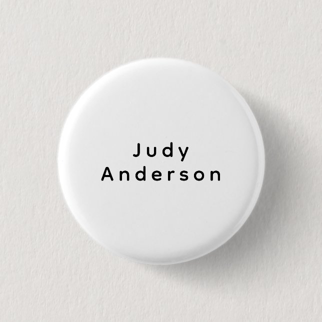 Professional Plain Modern Elegant Your Name Button (Vorderseite)