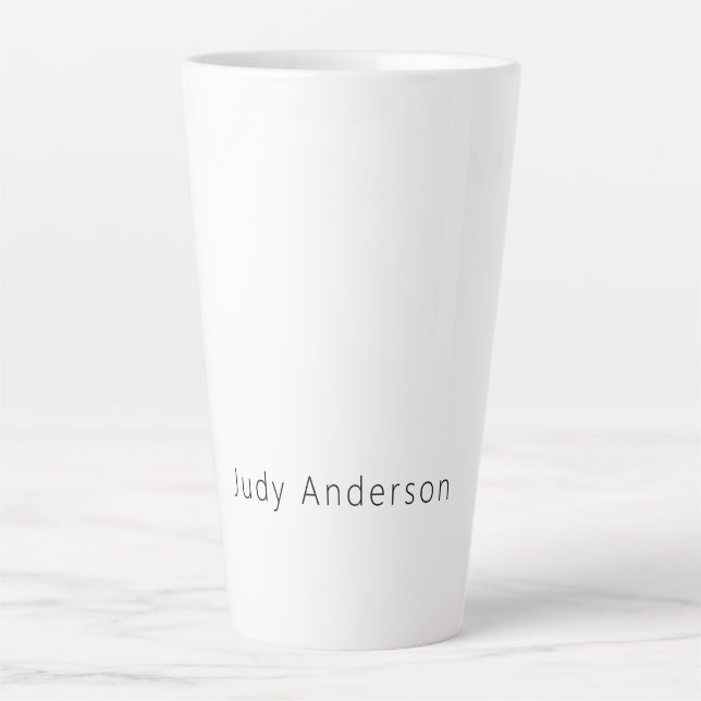 Professional Plain Modern Elegant Your Name Milchtasse (Vorderseite)