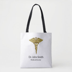 Professional Precious Medical Gold Caduceus