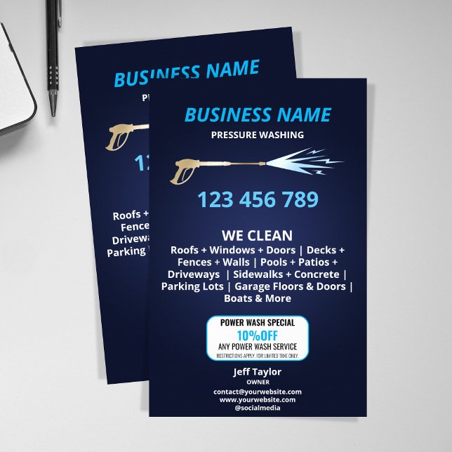 Professional Pressure Washing Power Washing Busine Flyer (Von Creator hochgeladen)